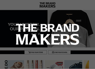 The Brand Makers custom apparel website built by Bronte